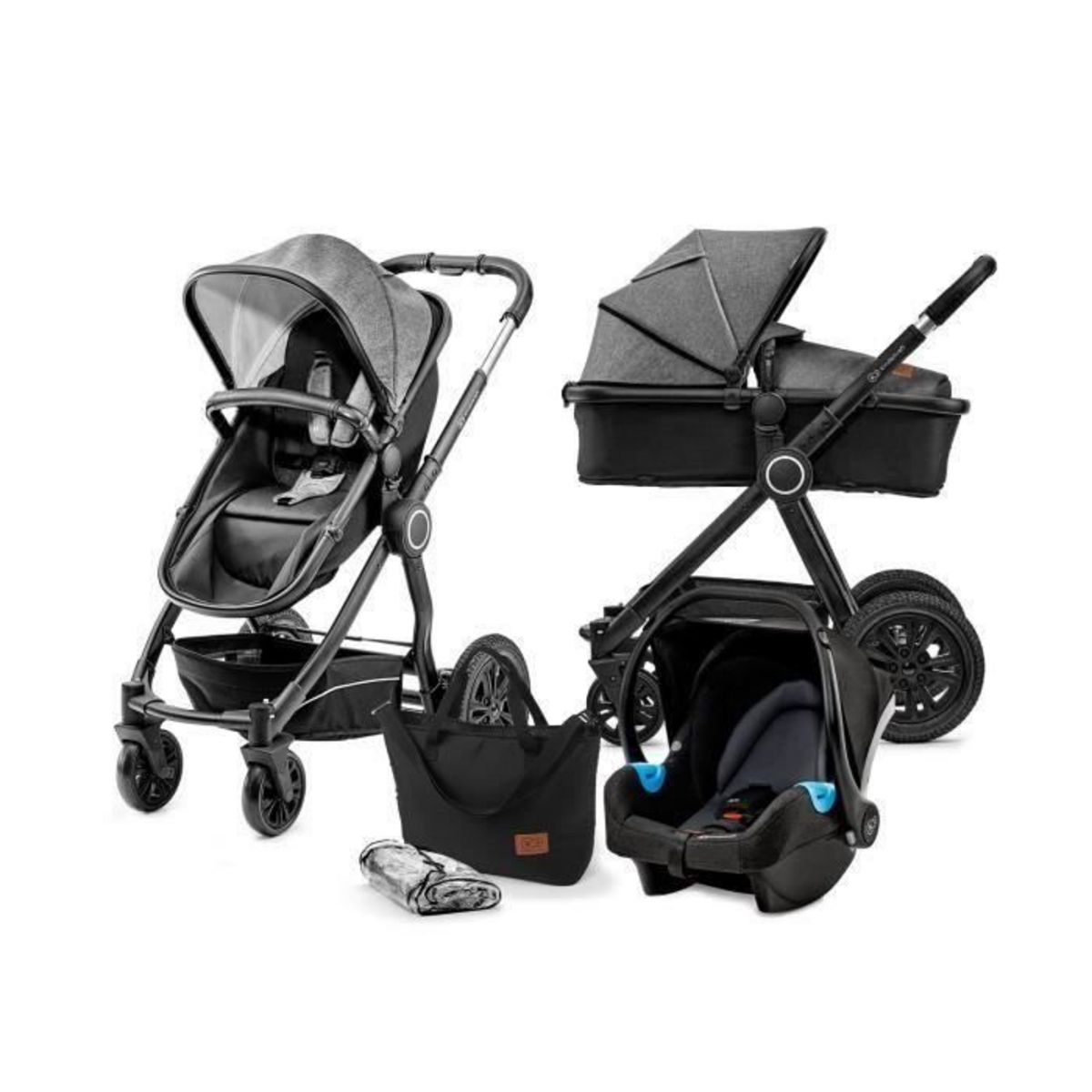 KINDERKRAFT Poussette 3 en 1 compacte Veo