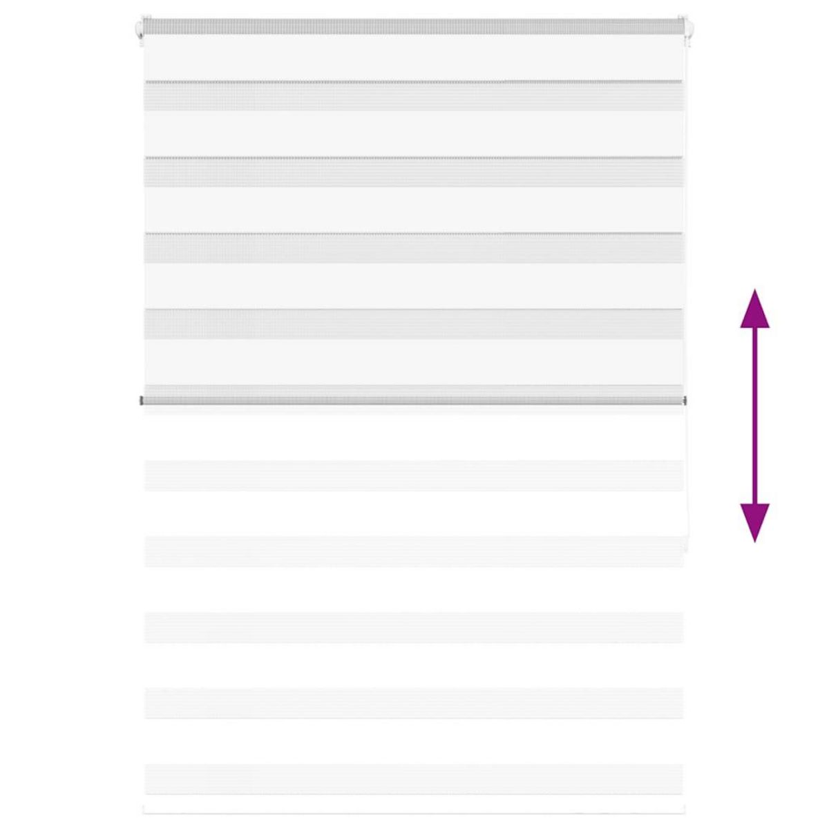 VIDAXL Store zebre blanc 105x150 cm largeur du tissu 100,9cm polyester