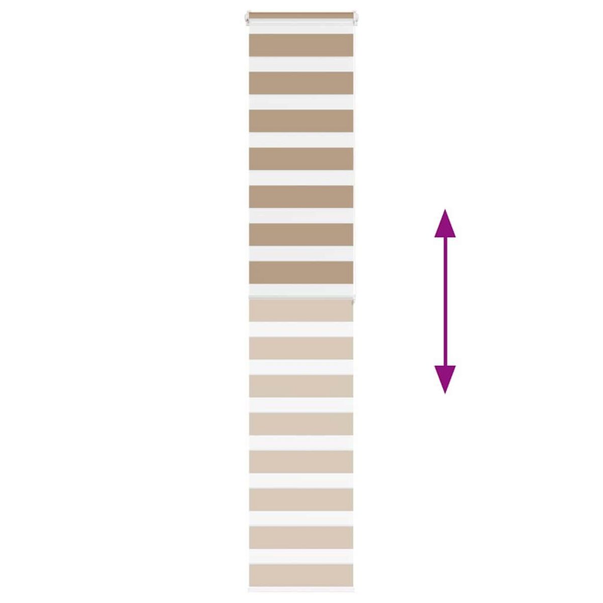 VIDAXL Store zebre marron sable largeur du tissu 45,9 cm polyester