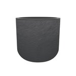 Eda Pot de fleurs rond en plastique Volcania UP anthracite - Ø 50 cm - Eda