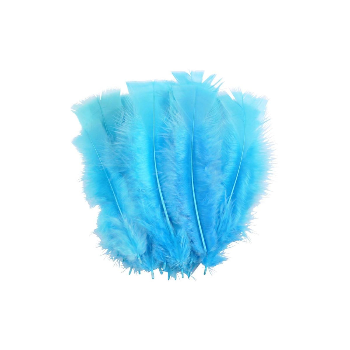 Paris Prix Lot de 35 Plumes Décoratives  Sensa  16cm Turquoise