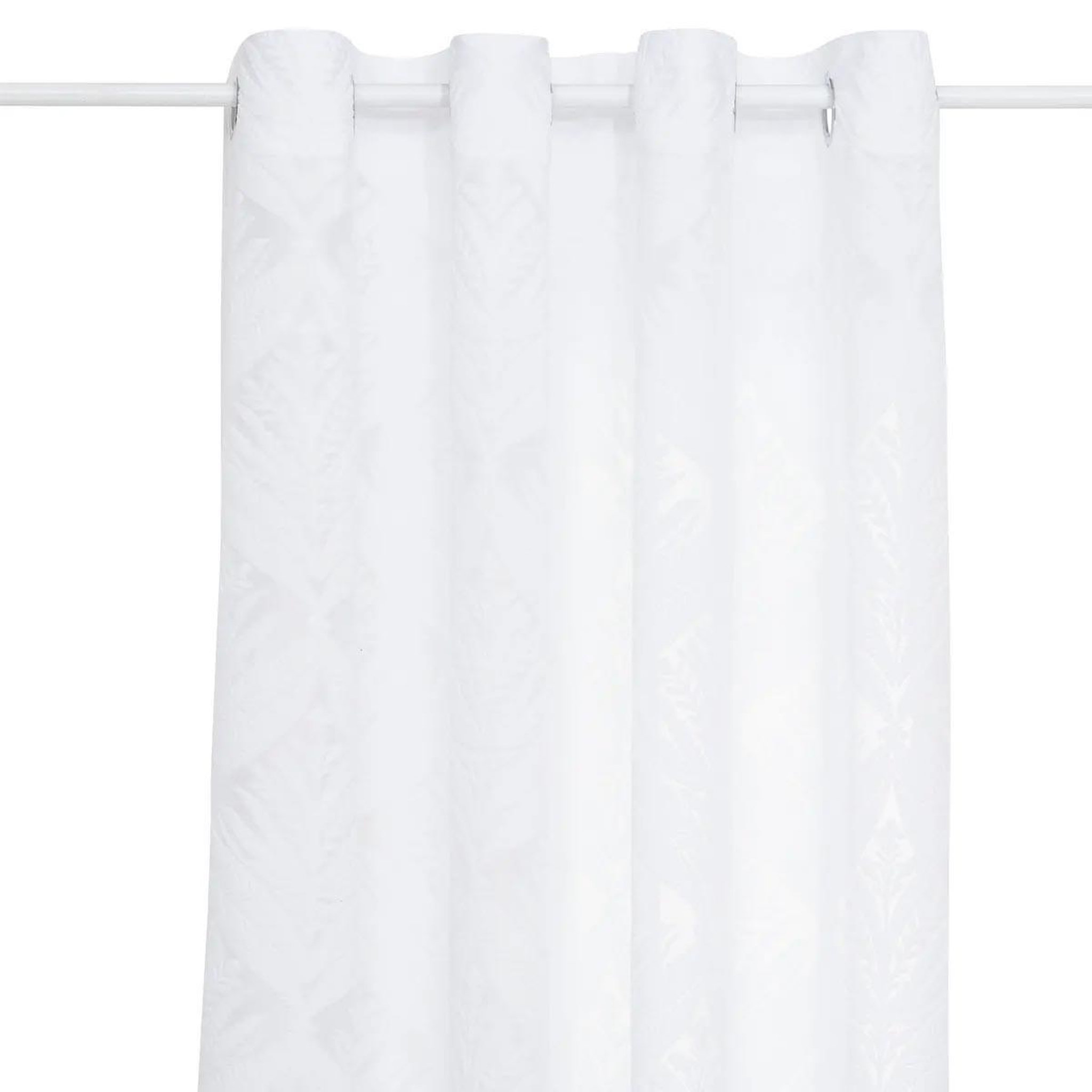 ATMOSPHERA Rideau voilage motifs végétaux  lazi  140x240cm blanc