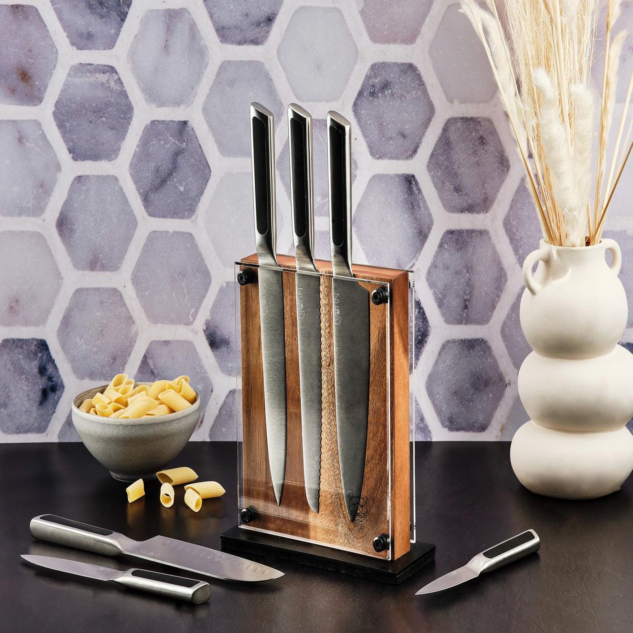 Voir la diapositive 2 : BJORN Bloc couteaux de cuisine loki rauma - 7 pièces