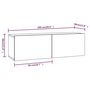 Voir la diapositive 6 : VIDAXL Meubles TV muraux 2 pcs noir 100x30x30 cm bois d'ingenierie