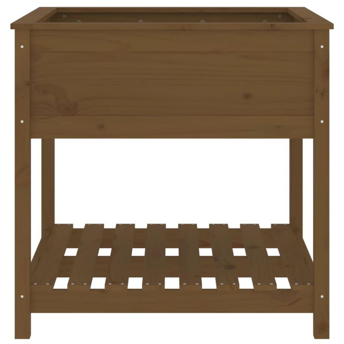 VIDAXL Jardiniere avec etagere Marron miel 82,5x82,5x81 cm Bois de pin