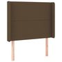 Voir la diapositive 2 : VIDAXL Tete de lit avec oreilles Marron fonce 103x16x118/128 cm Tissu