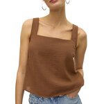 Vero Moda Top  Femme Vero Moda Kita. Coloris disponibles : Marron