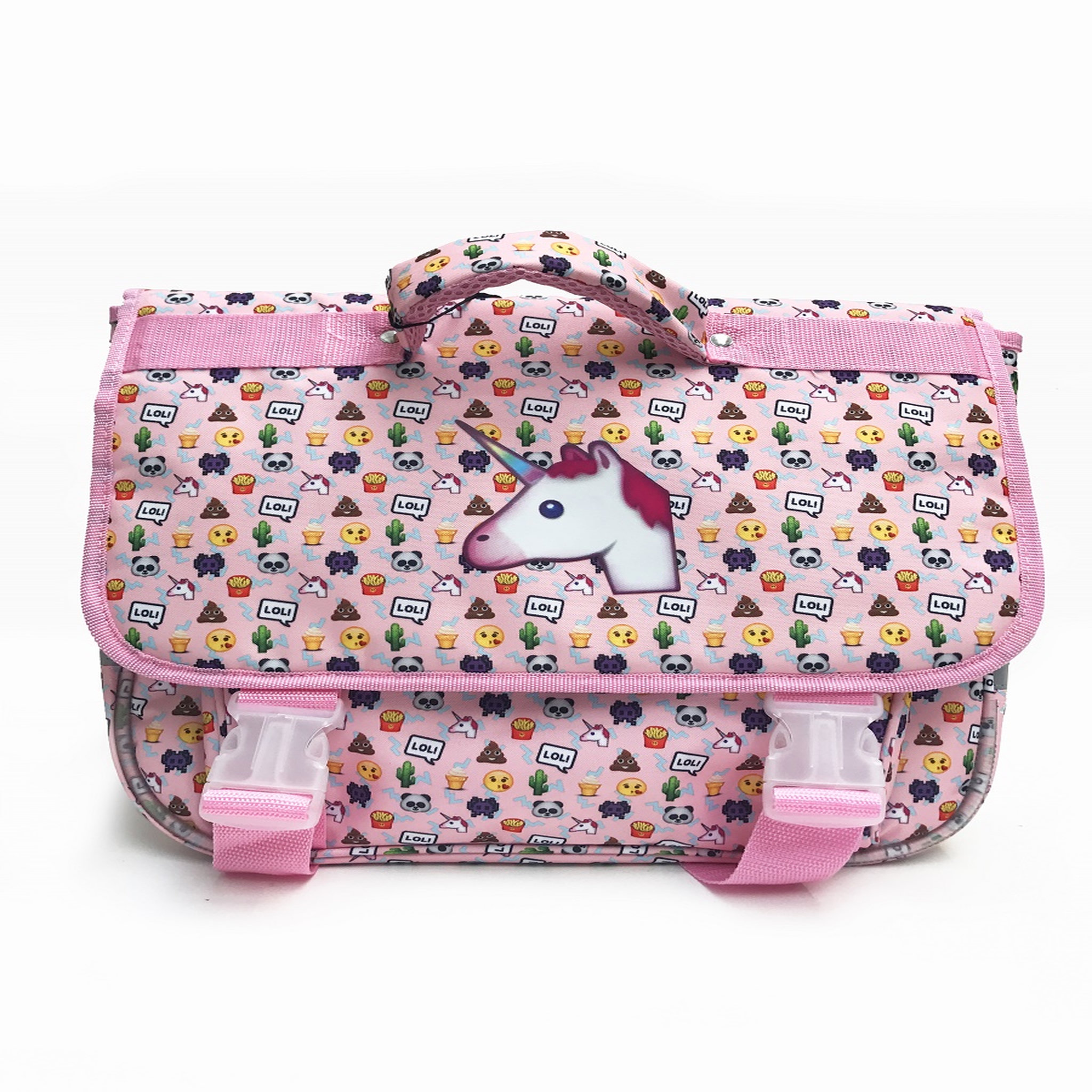 Cartable fille 2 compartiment - 38x31x15cm - EMOJI
