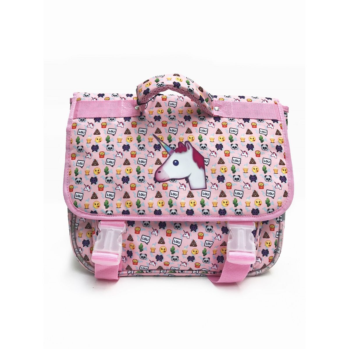 Cartable fille 2 compartiment - 38x31x15cm - EMOJI