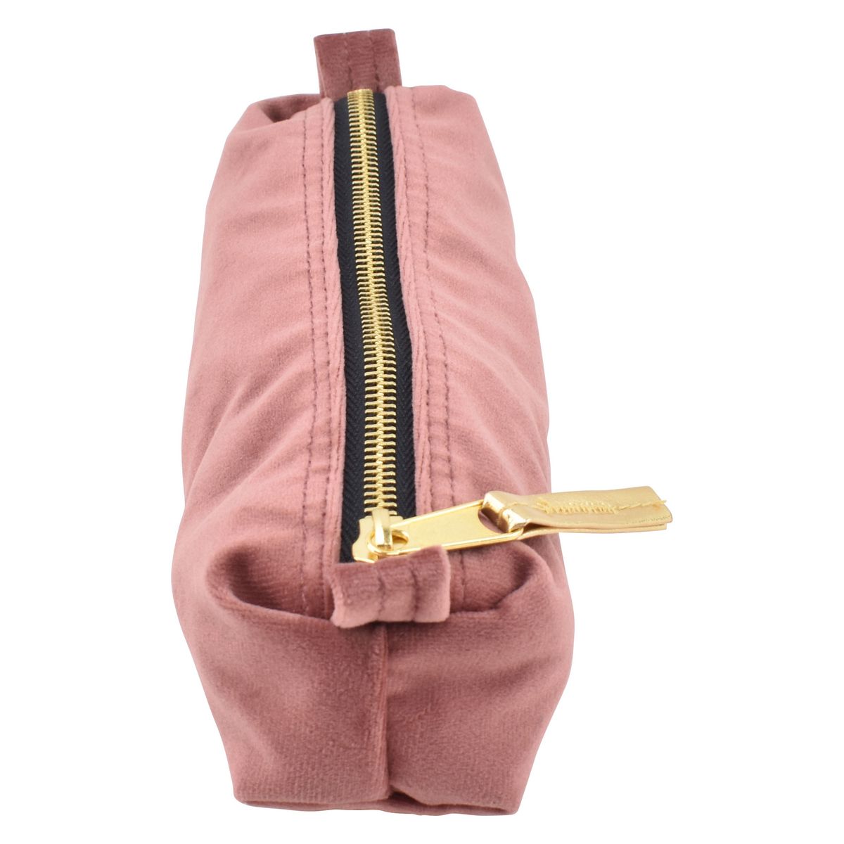 AUCHAN Trousse scolaire rectangulaire velours polyuréthane rose