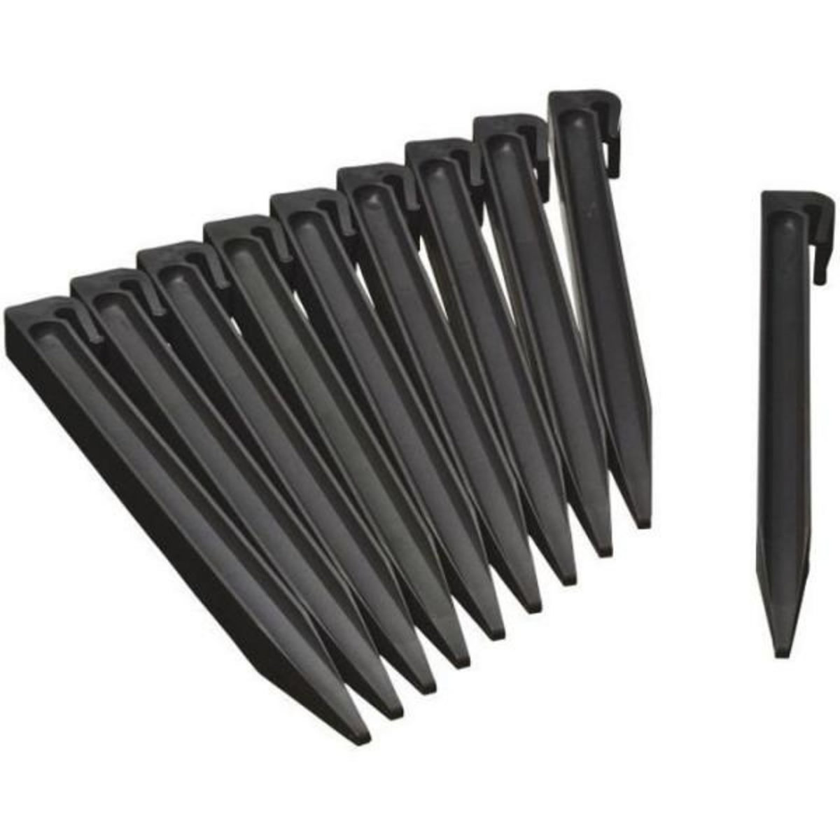 NATURE Ancres pour bordure de jardin en polyéthylene recyclé - NATURE - H26,7 x 1,9 x 1,8 cm - Noir