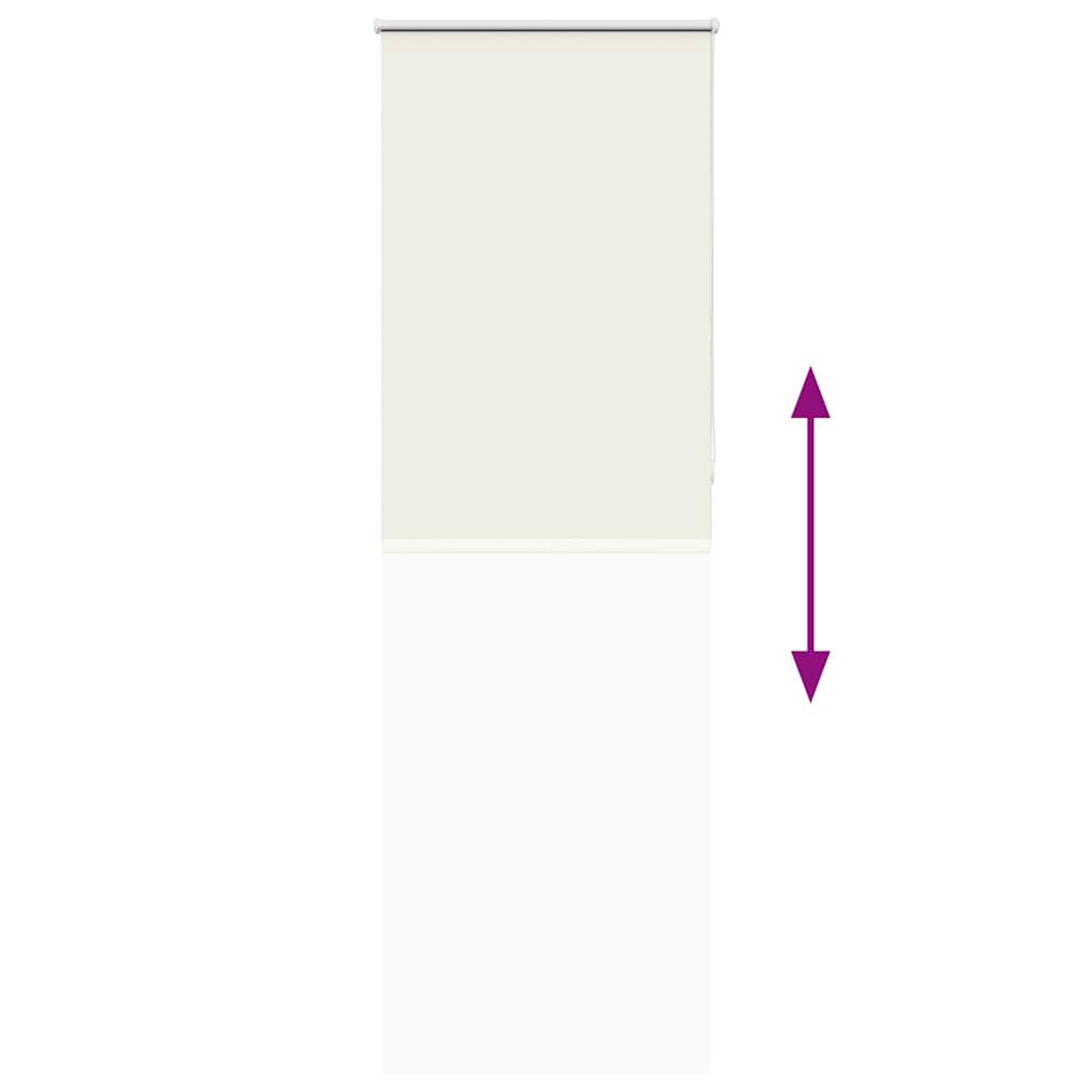 Voir la diapositive 5 : VIDAXL Store enrouleur occultant blanc casse 75x230cm largeur du tissu