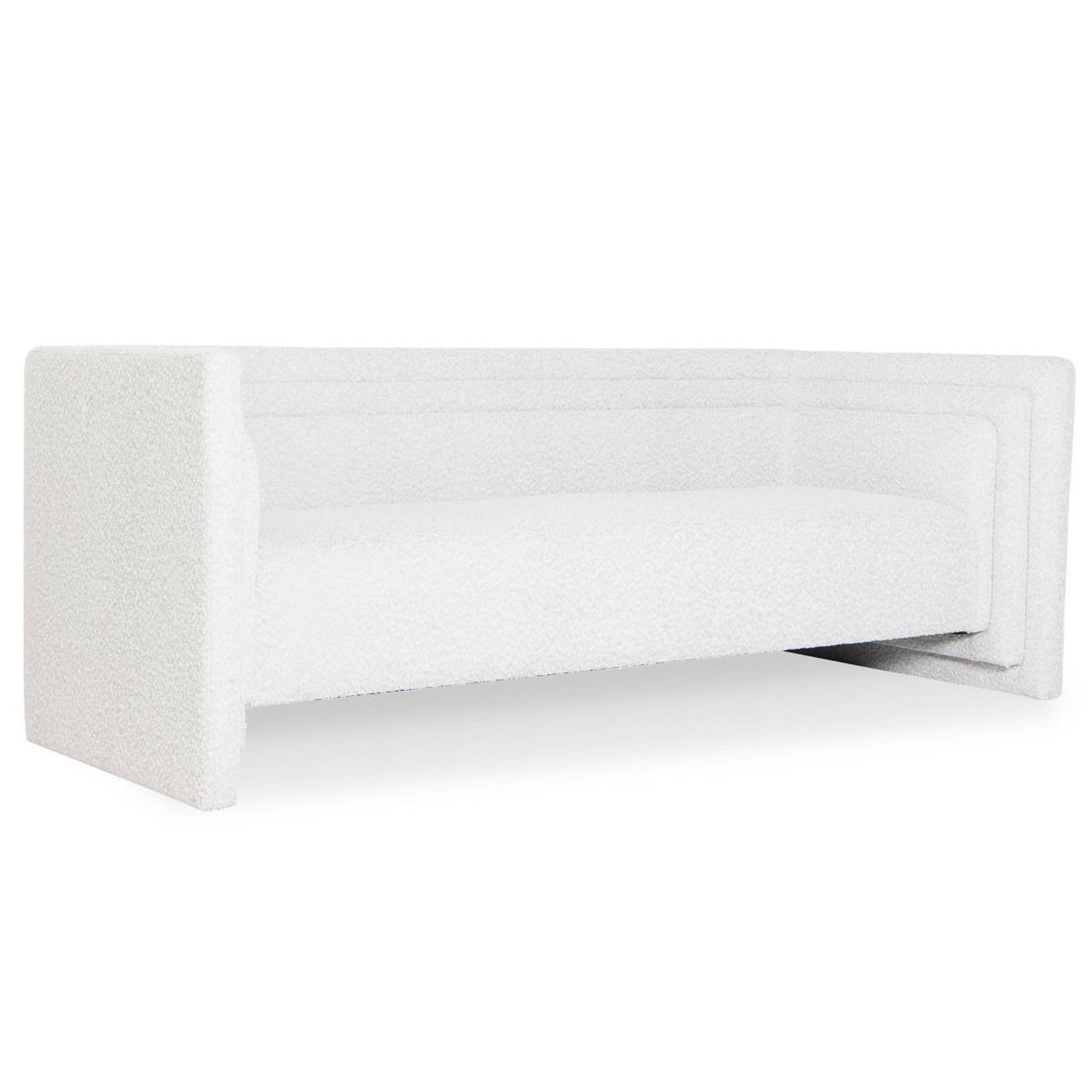 Voir la diapositive 2 : Paris Prix Canapé 3 places design bouclette  cubia  230cm crème
