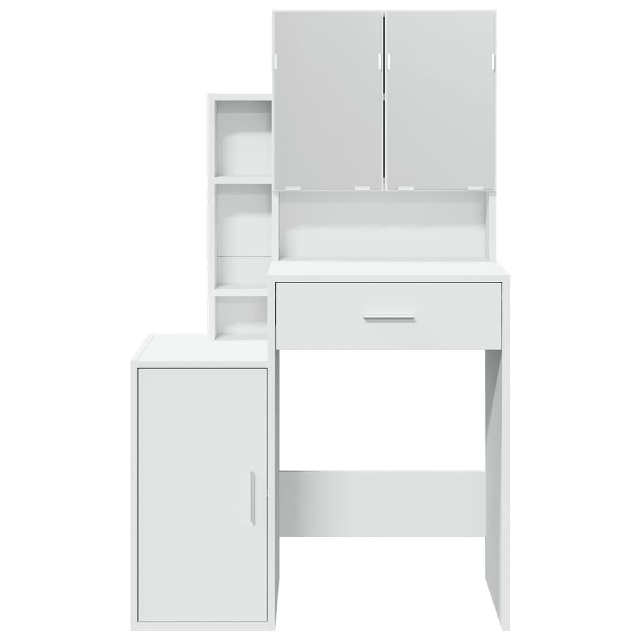 Voir la diapositive 5 : VIDAXL Coiffeuse avec armoire blanc 80x35x132 cm