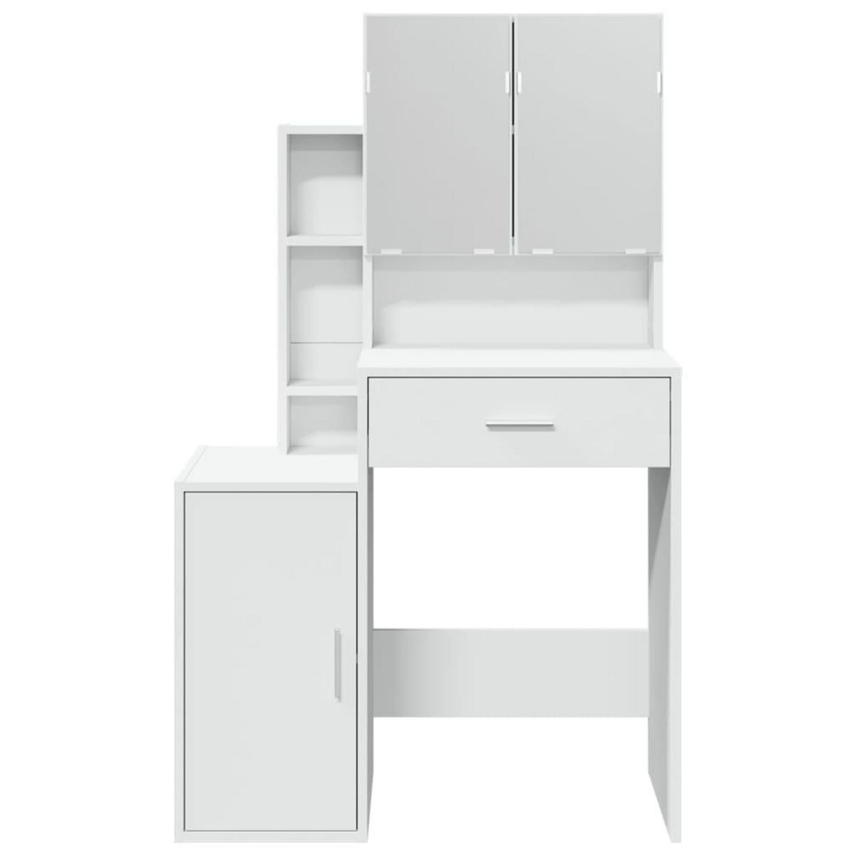 VIDAXL Coiffeuse avec armoire blanc 80x35x132 cm