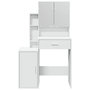 Voir la diapositive 5 : VIDAXL Coiffeuse avec armoire blanc 80x35x132 cm