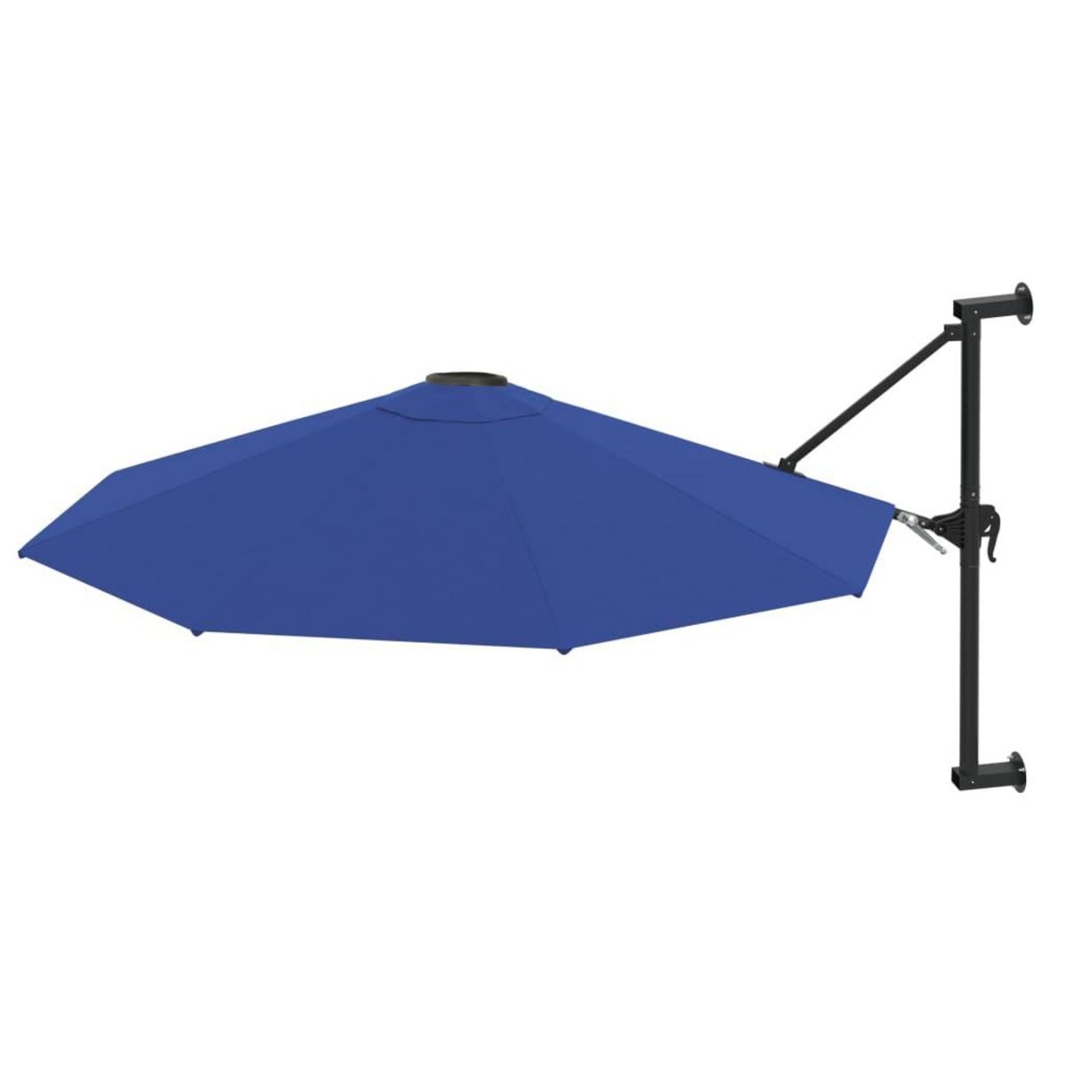 VIDAXL Parasol mural avec mat metallique 300 cm Bleu