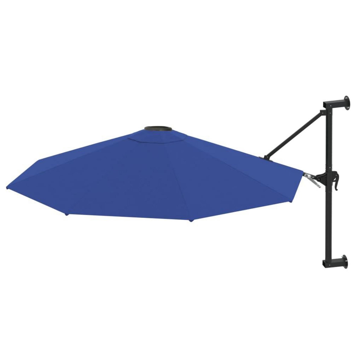 VIDAXL Parasol mural avec mat metallique 300 cm Bleu