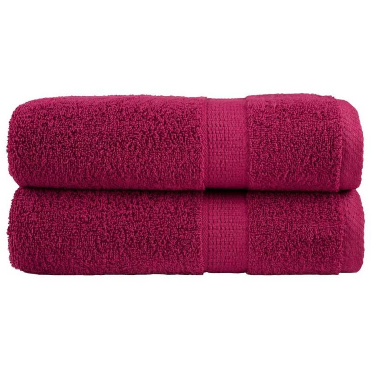 VIDAXL Essuie mains de qualité supérieure SOLUND 2 pcs bordeaux