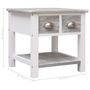 Voir la diapositive 6 : VIDAXL Table d'appoint Gris 40x40x40 cm Bois de Paulownia