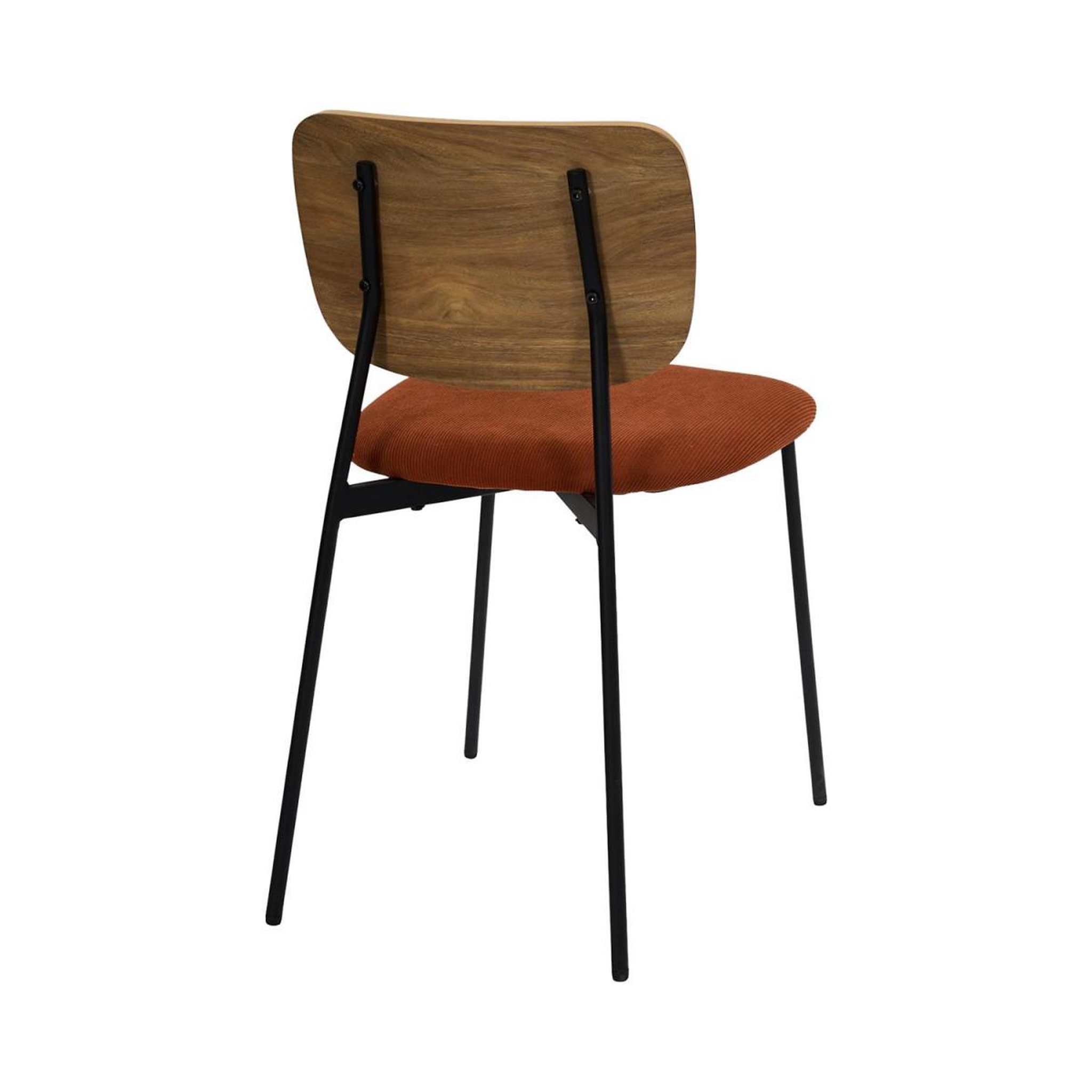 Voir la diapositive 5 : The Home Deco Factory Lot de 4 chaises côtelées bois  jules  77cm terracotta