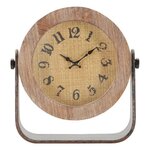 Paris Prix Horloge à Poser en Bois  Round  24cm Marron