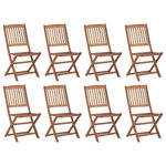 VIDAXL Chaises pliables d'exterieur 8 pcs Bois d'acacia solide