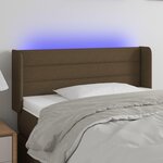 VIDAXL Tete de lit a LED Marron fonce 103x16x78/88 cm Tissu