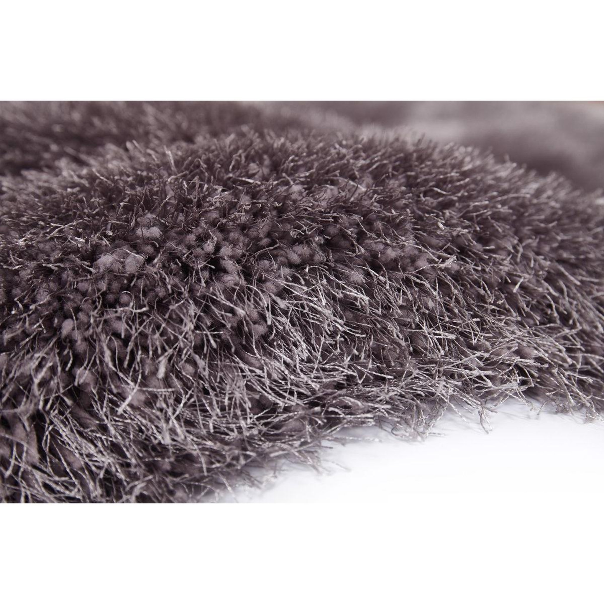 Voir la diapositive 3 : Paris Prix Tapis shaggy fait main  cosy  argent