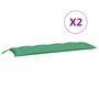 Voir la diapositive 5 : VIDAXL Coussins de banc jardin lot de 2 vert 150x50x7 cm tissu Oxford