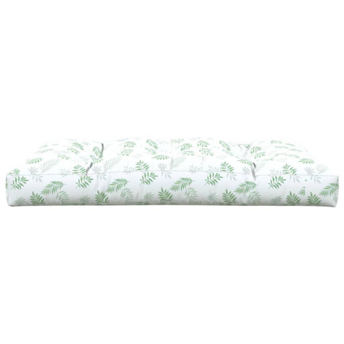 VIDAXL Coussin de palette a motif de feuilles 120x80x12 cm Tissu