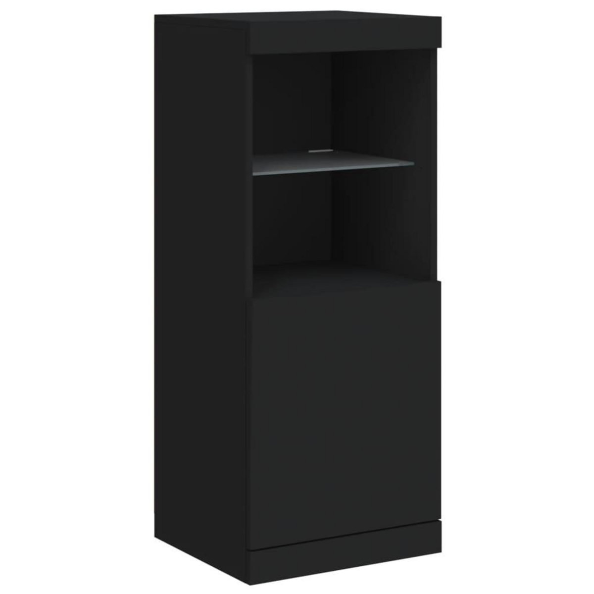 VIDAXL Buffet avec lumieres LED noir 41x37x100 cm