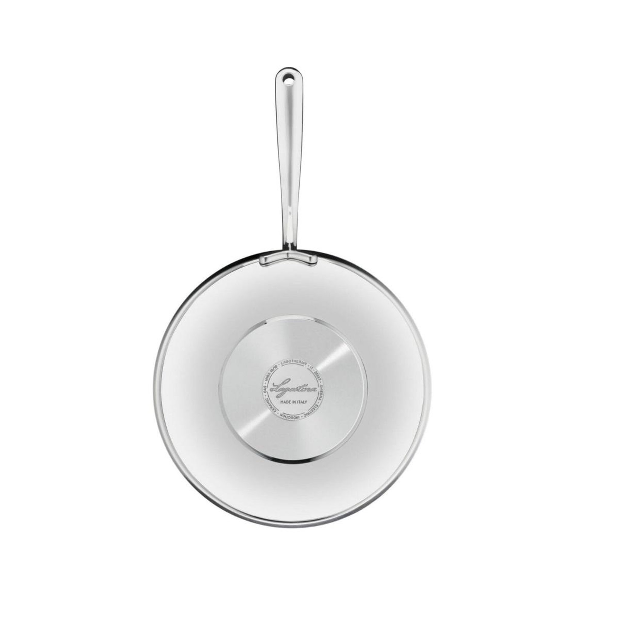 Voir la diapositive 4 : Lagostina Poêle wok inox 26cm avec couvercle - 011204042026