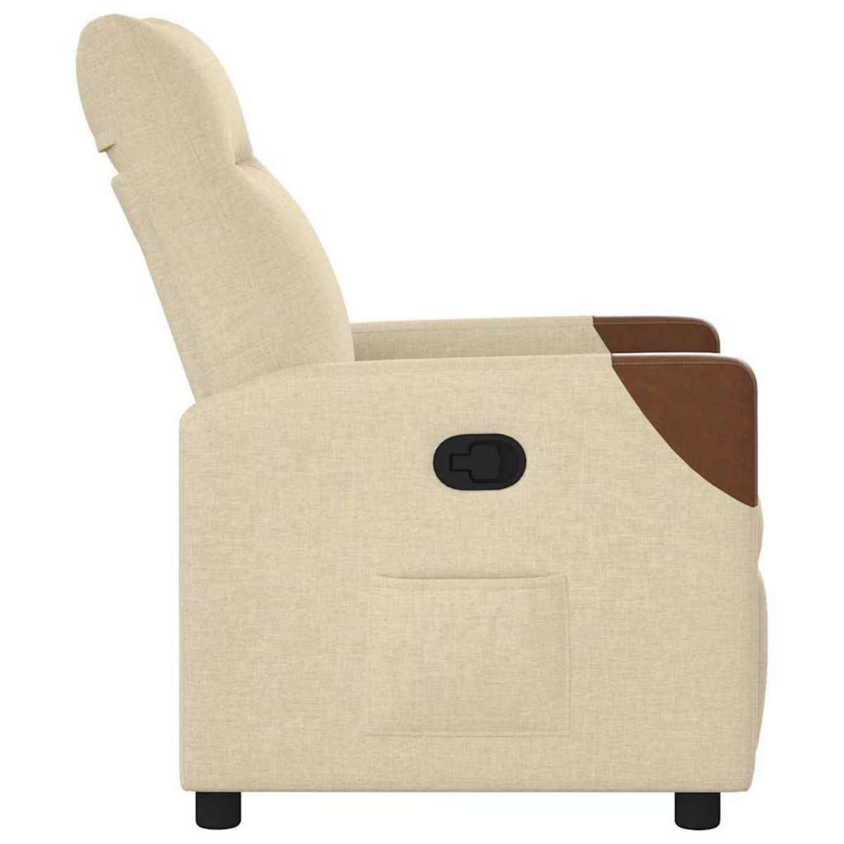 VIDAXL Fauteuil inclinable Creme Tissu