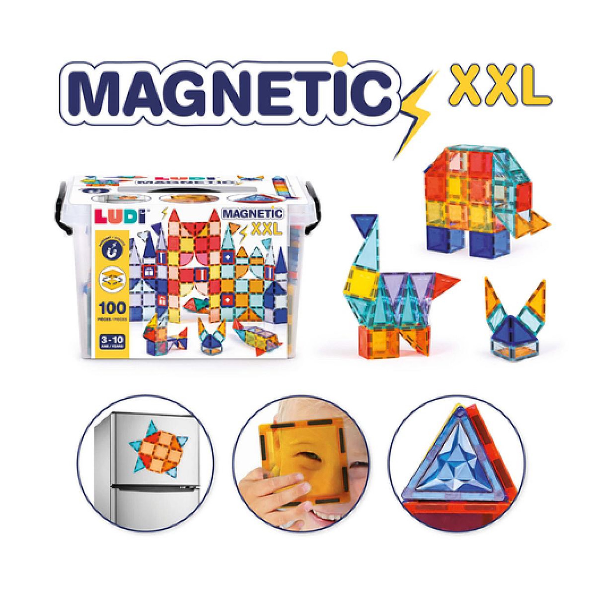 Voir la diapositive 4 : LUDI Boite de Construction Magnetique XXL