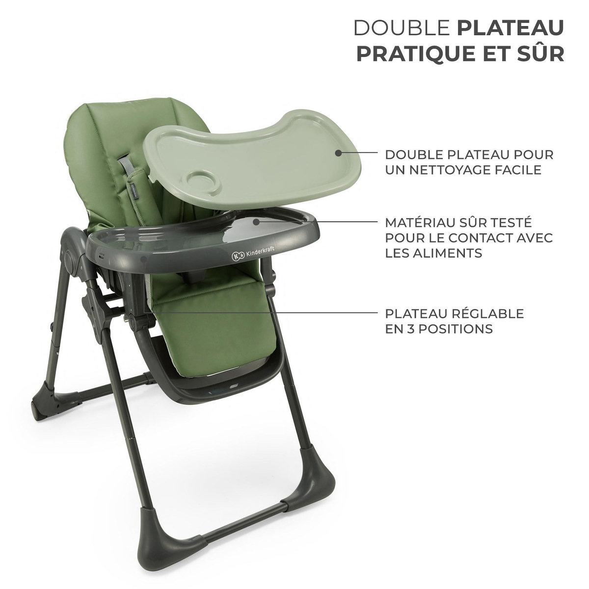 KINDERKRAFT Chaise haute 2en1 TUMMIE