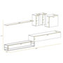 Voir la diapositive 3 : Paris Prix Ensemble Meuble TV Design  Switch I  330cm Naturel & Noir