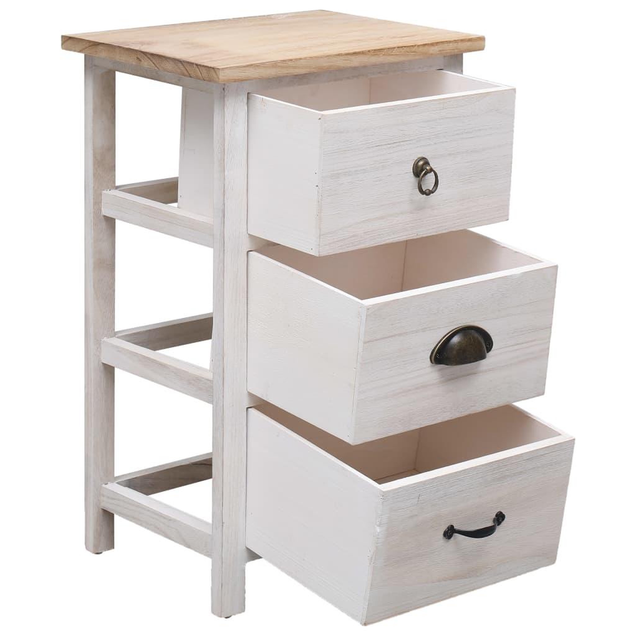 Voir la diapositive 4 : VIDAXL Armoire laterale 35x25x57 cm Bois de Paulownia