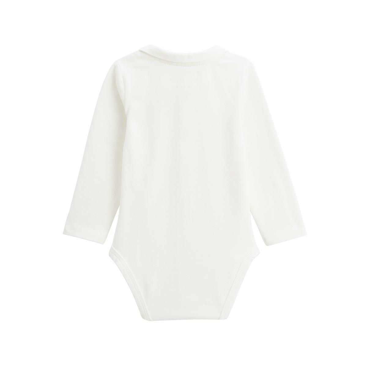 Petit Béguin Lot de 2 bodies bébé manches longues ouverture croisée Perle