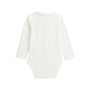 Voir la diapositive 4 : Petit Béguin Lot de 2 bodies bébé manches longues ouverture croisée Perle