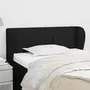VIDAXL Tete de lit avec oreilles Noir 93x23x78/88 cm Tissu