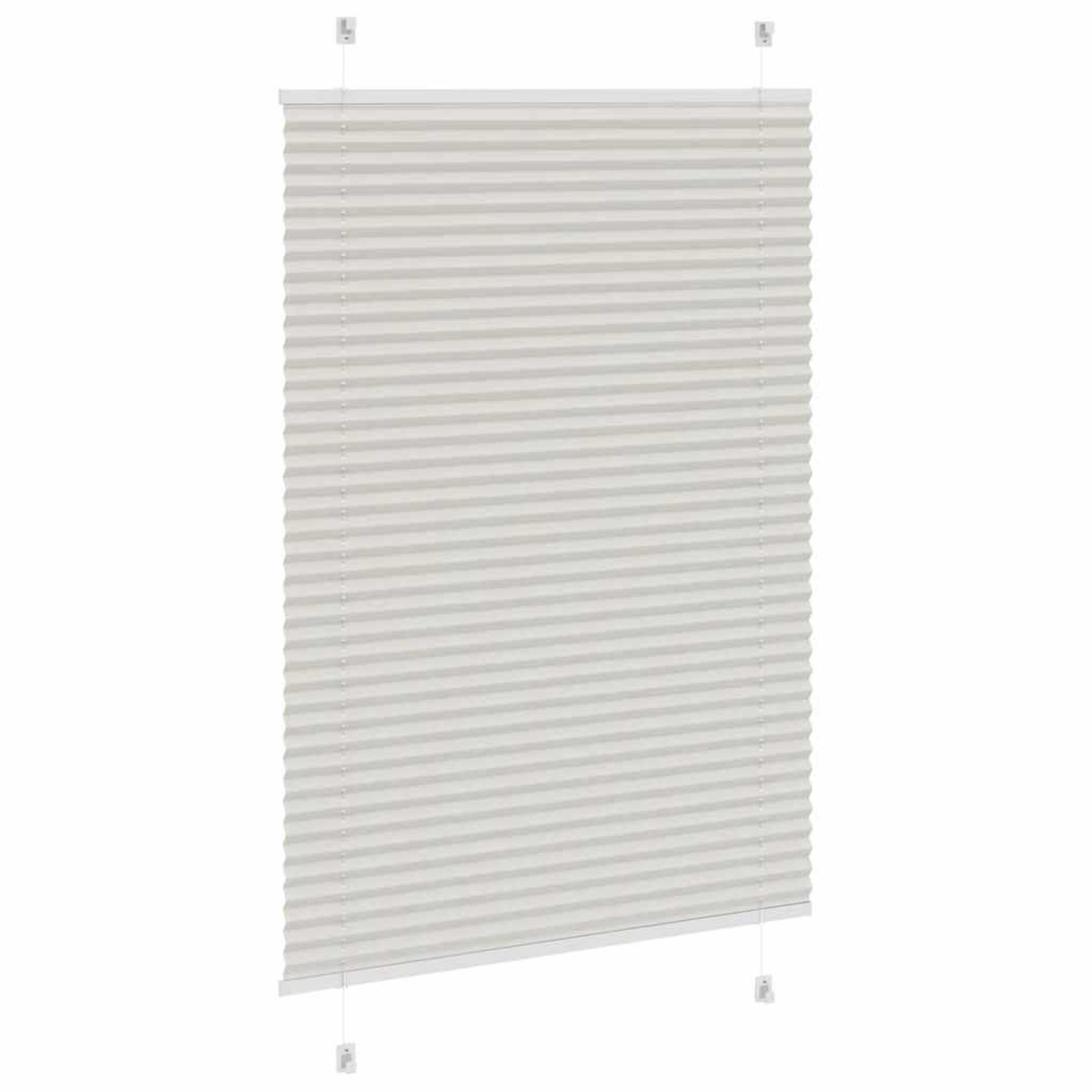 Voir la diapositive 4 : VIDAXL Store plisse gris clair 95x100 cm largeur du tissu 94,4 cm