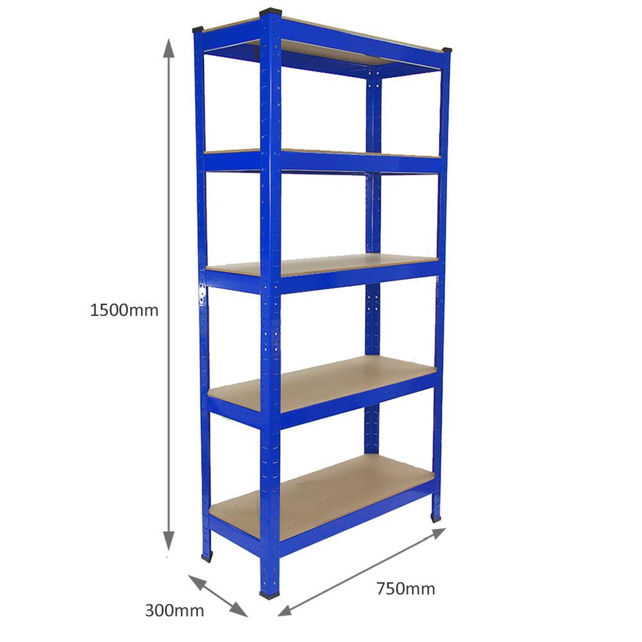 Voir la diapositive 5 : MONSTER RACKING 1 rayonnage t-rax en acier bleu 75cm x 30cm x 150cm
