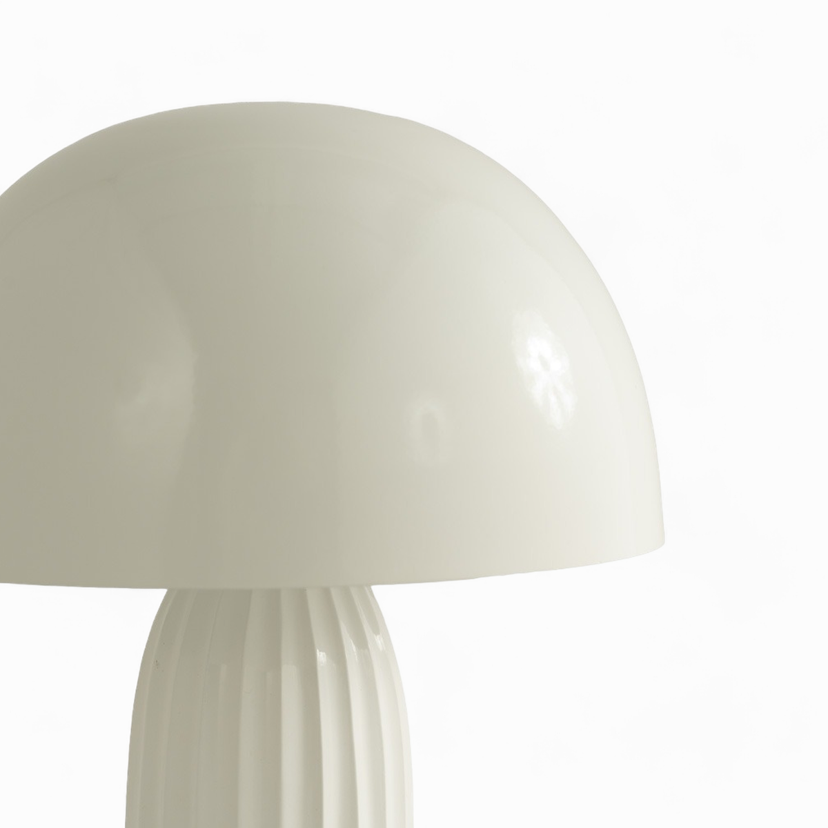 Rendez vous déco Lampe à poser en métal blanc finition brillante-Joy
