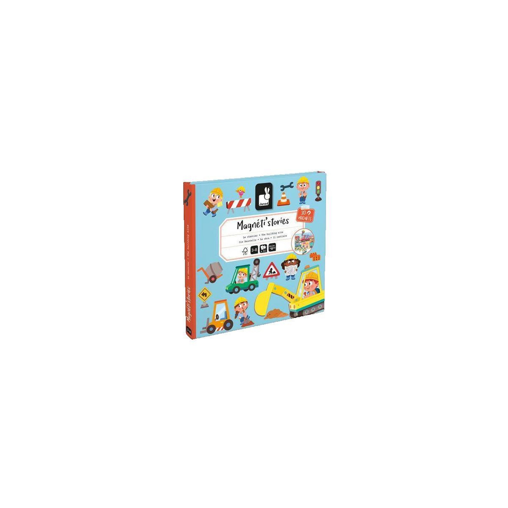 JANOD Jeu éducatif Janod Magnéti'stories Le Chantier multicolore