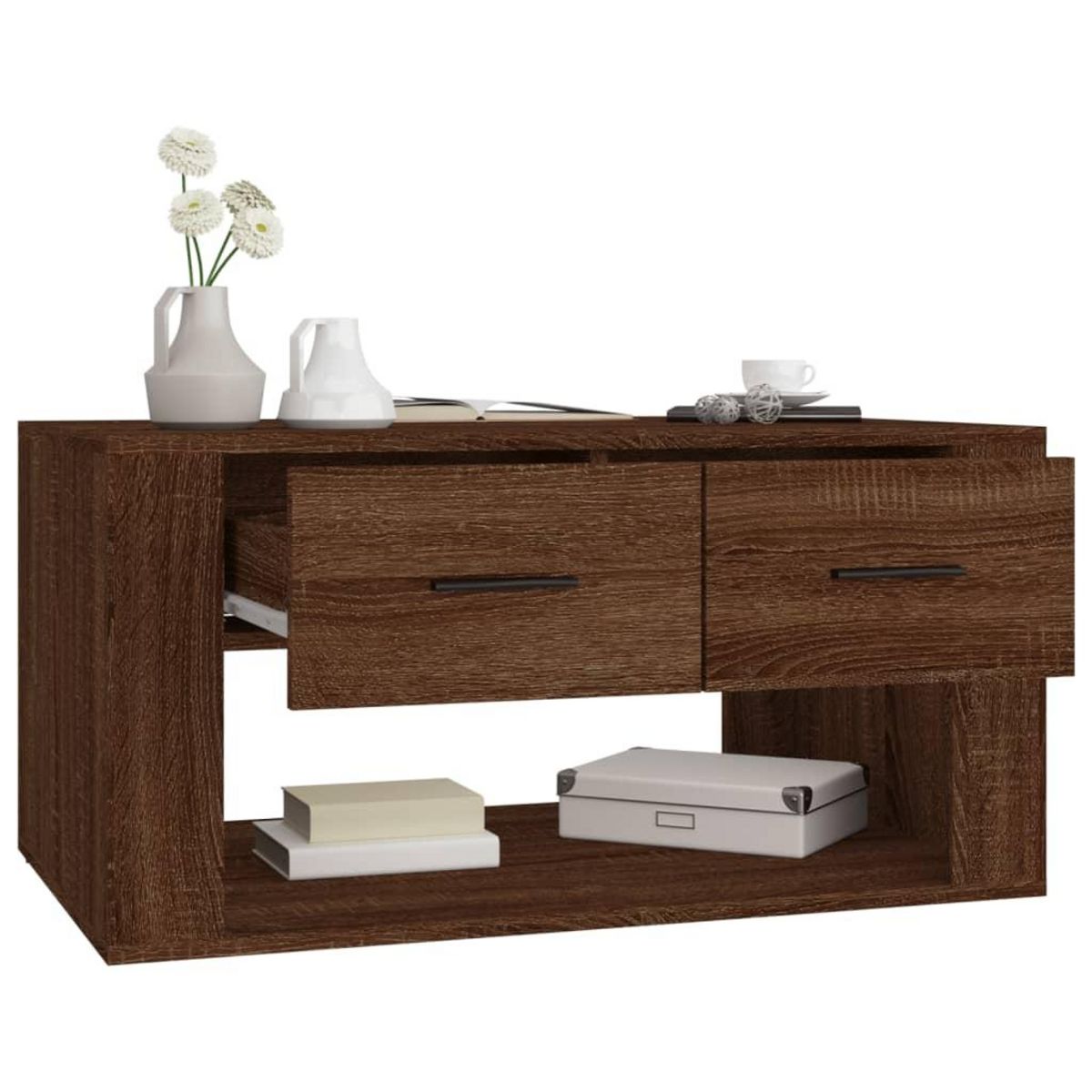 VIDAXL Table basse Chene marron 80x50x40 cm Bois d'ingenierie