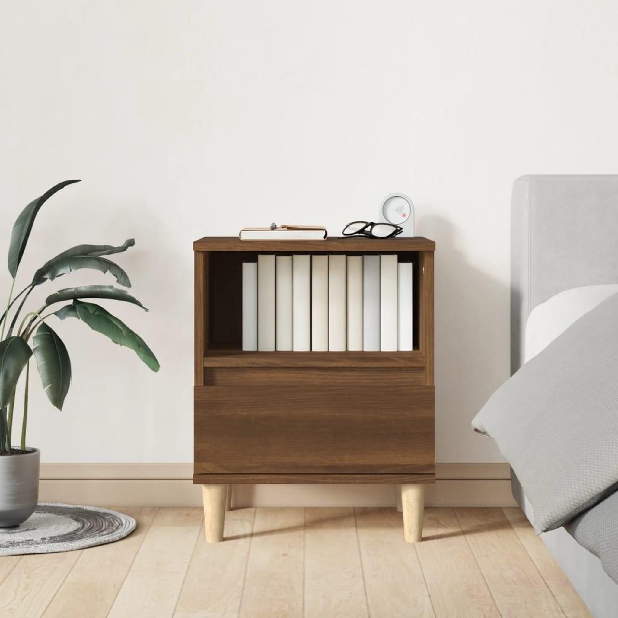 Voir la diapositive 1 : VIDAXL Table de chevet Chene marron 40x35x50 cm