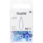 RICO DESIGN Itoshii pack de 80 perles Ponii bleu mix
