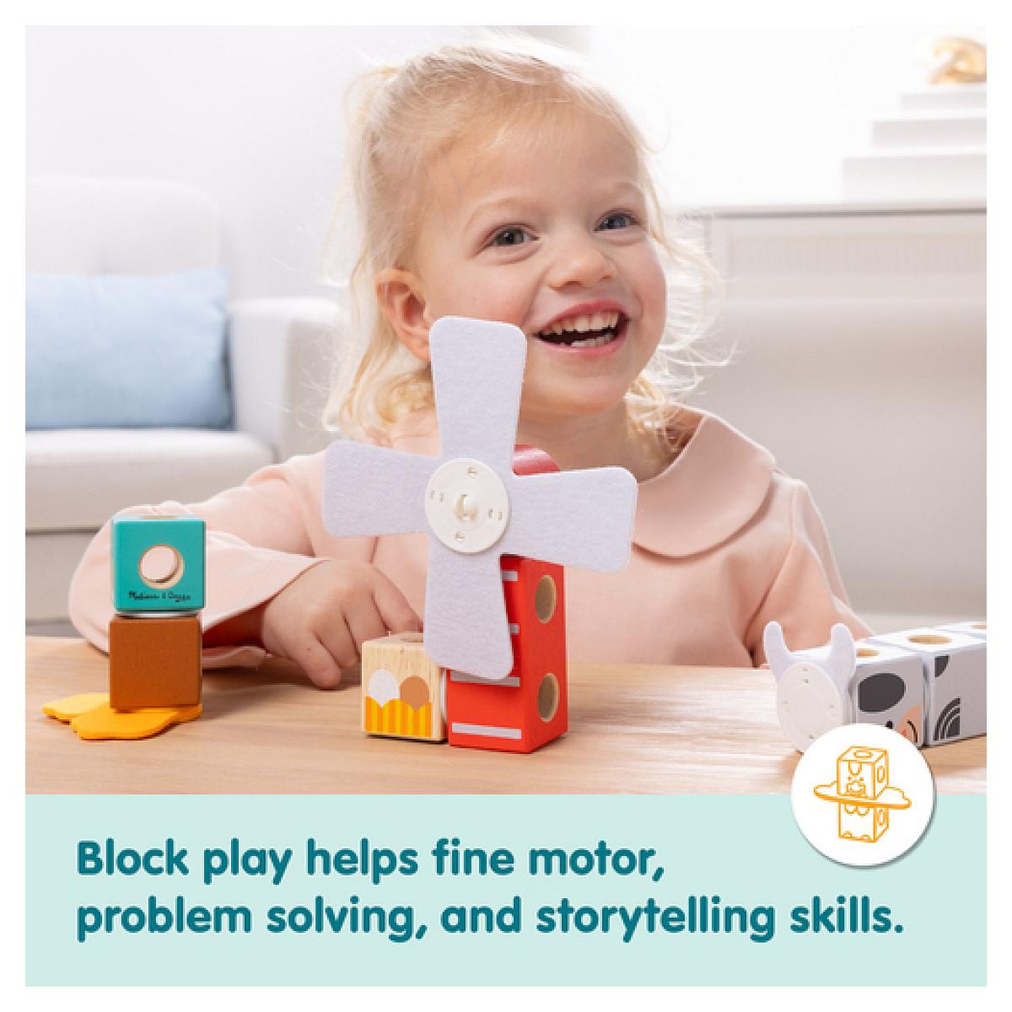 Voir la diapositive 5 : SpinMaster Melissa  and  Doug Les amis de la ferme - 16 pieces - BLOCKABLES