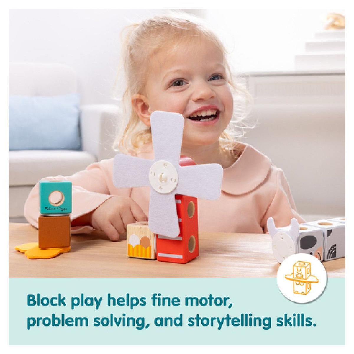 SpinMaster Melissa  and  Doug Les amis de la ferme - 16 pieces - BLOCKABLES